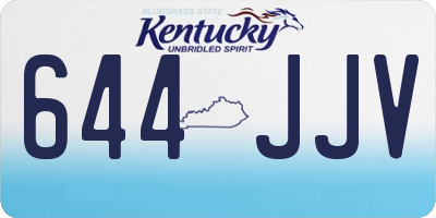 KY license plate 644JJV