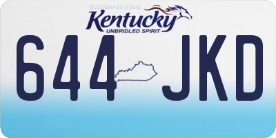 KY license plate 644JKD