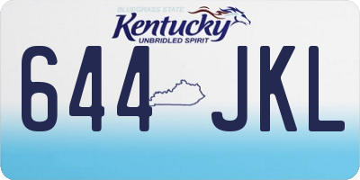 KY license plate 644JKL