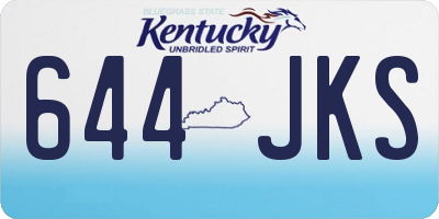 KY license plate 644JKS