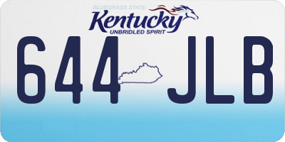 KY license plate 644JLB