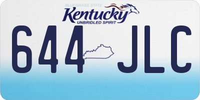 KY license plate 644JLC