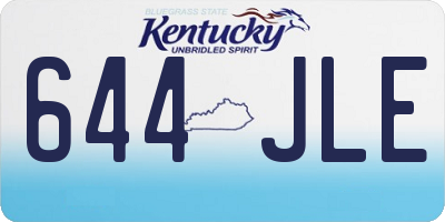 KY license plate 644JLE