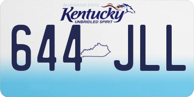 KY license plate 644JLL