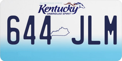 KY license plate 644JLM