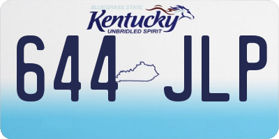 KY license plate 644JLP