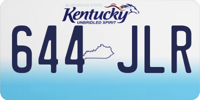KY license plate 644JLR