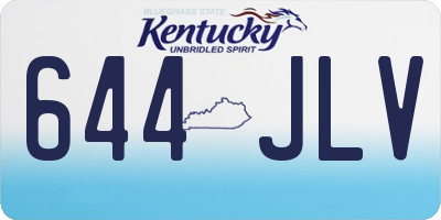 KY license plate 644JLV