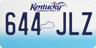 KY license plate 644JLZ