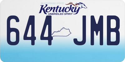 KY license plate 644JMB