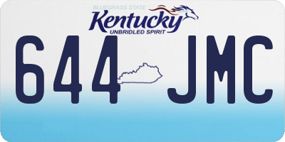 KY license plate 644JMC
