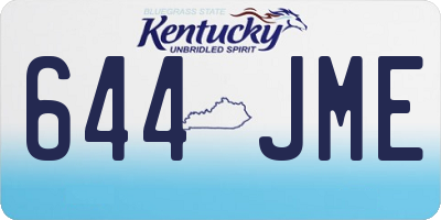 KY license plate 644JME