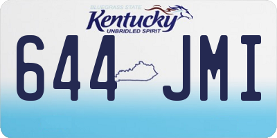 KY license plate 644JMI