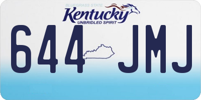 KY license plate 644JMJ