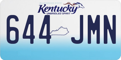 KY license plate 644JMN