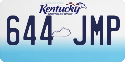 KY license plate 644JMP