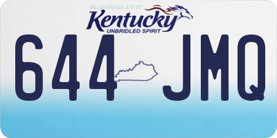 KY license plate 644JMQ