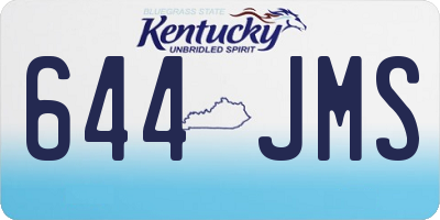 KY license plate 644JMS