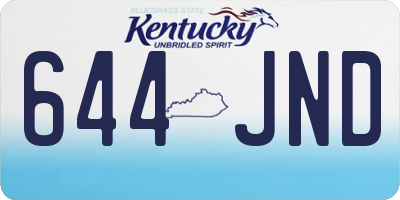 KY license plate 644JND