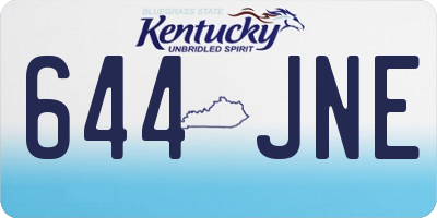 KY license plate 644JNE