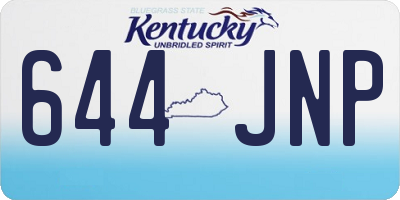 KY license plate 644JNP