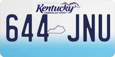 KY license plate 644JNU