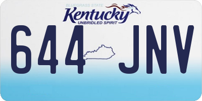 KY license plate 644JNV