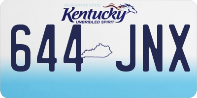 KY license plate 644JNX