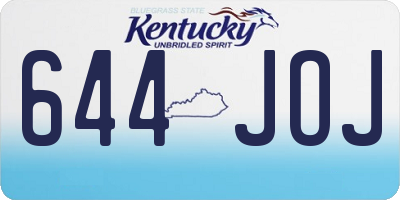 KY license plate 644JOJ