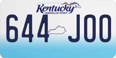 KY license plate 644JOO