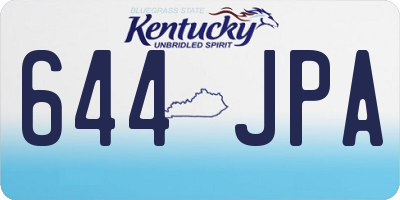 KY license plate 644JPA