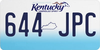 KY license plate 644JPC
