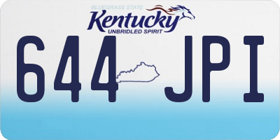 KY license plate 644JPI
