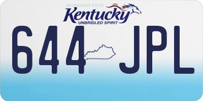 KY license plate 644JPL