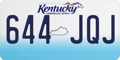 KY license plate 644JQJ