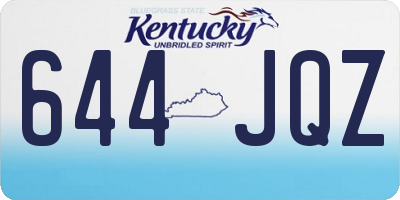 KY license plate 644JQZ