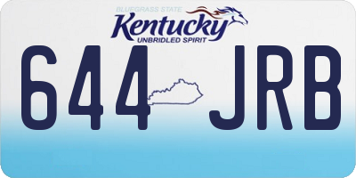 KY license plate 644JRB