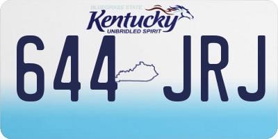 KY license plate 644JRJ