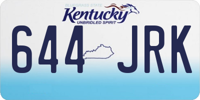 KY license plate 644JRK