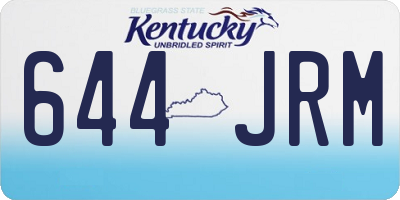 KY license plate 644JRM