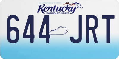 KY license plate 644JRT