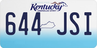 KY license plate 644JSI