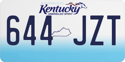KY license plate 644JZT