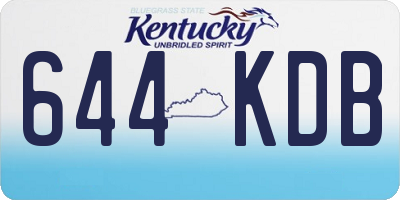 KY license plate 644KDB