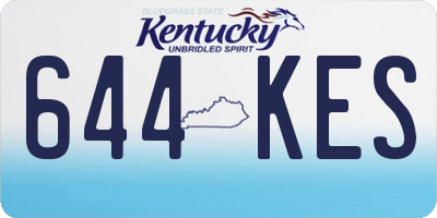 KY license plate 644KES