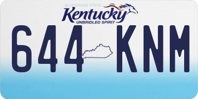 KY license plate 644KNM