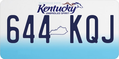 KY license plate 644KQJ