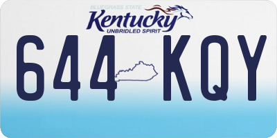 KY license plate 644KQY