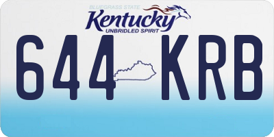 KY license plate 644KRB