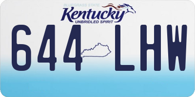 KY license plate 644LHW